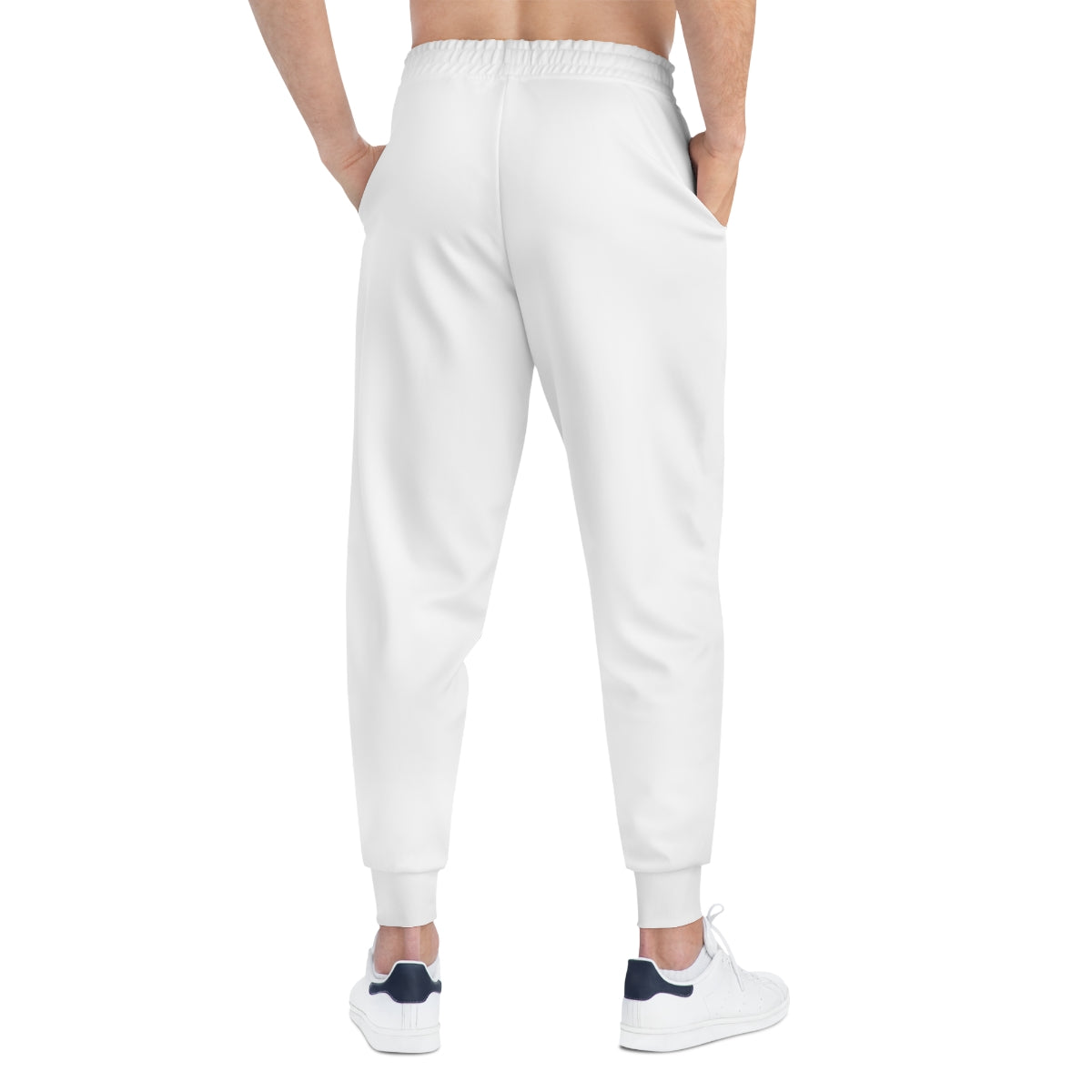 Zalvyn Luxe Fit Joggers – White Edition (Low-Leg Logo)
