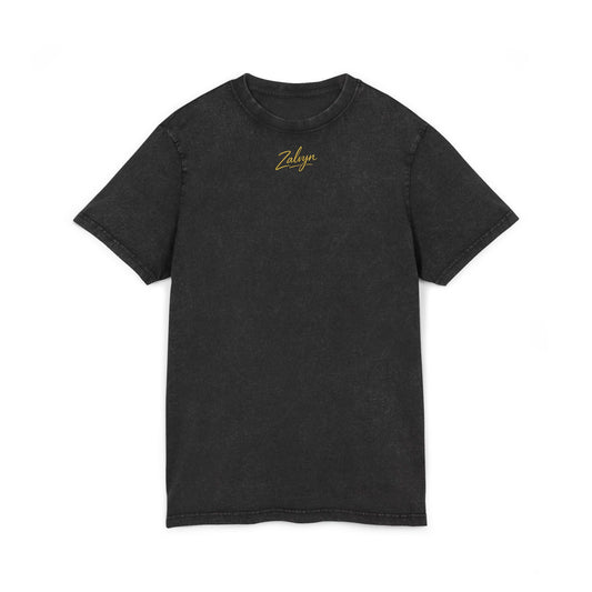 Zalvyn Acid Washed Round Neck Tee - Stylish Casual Wear for Everyday Comfort